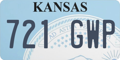 KS license plate 721GWP
