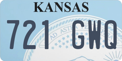 KS license plate 721GWQ