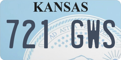 KS license plate 721GWS