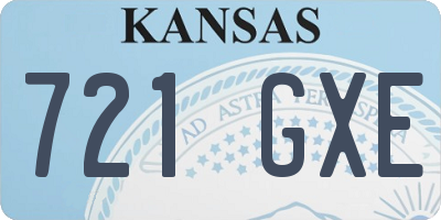 KS license plate 721GXE