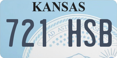 KS license plate 721HSB