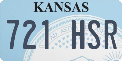 KS license plate 721HSR