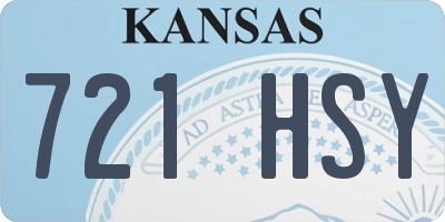 KS license plate 721HSY