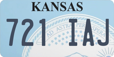KS license plate 721IAJ