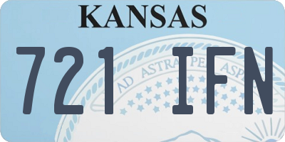 KS license plate 721IFN
