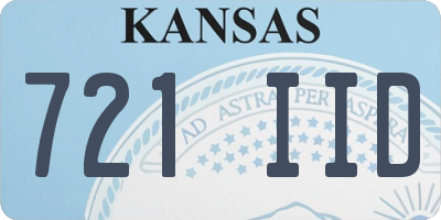 KS license plate 721IID