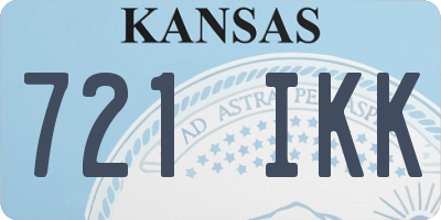KS license plate 721IKK