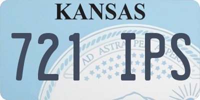 KS license plate 721IPS