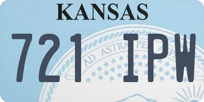 KS license plate 721IPW