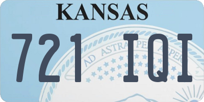 KS license plate 721IQI