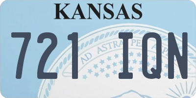 KS license plate 721IQN