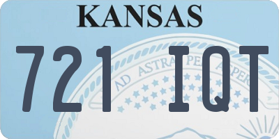 KS license plate 721IQT