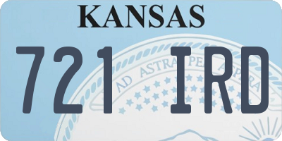 KS license plate 721IRD