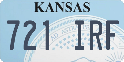 KS license plate 721IRF