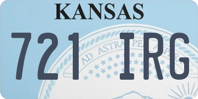 KS license plate 721IRG