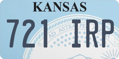 KS license plate 721IRP