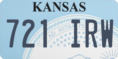 KS license plate 721IRW