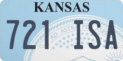 KS license plate 721ISA