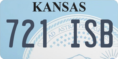 KS license plate 721ISB
