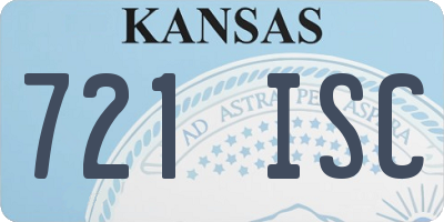 KS license plate 721ISC