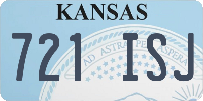 KS license plate 721ISJ