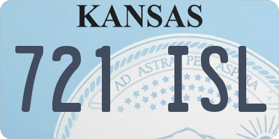 KS license plate 721ISL