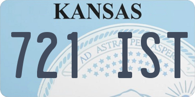 KS license plate 721IST