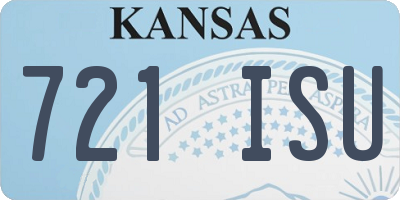 KS license plate 721ISU