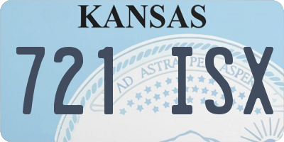 KS license plate 721ISX