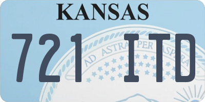 KS license plate 721ITD