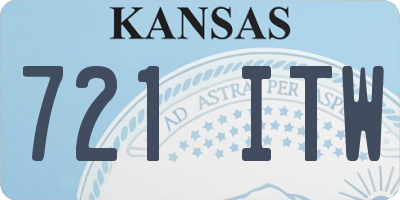 KS license plate 721ITW