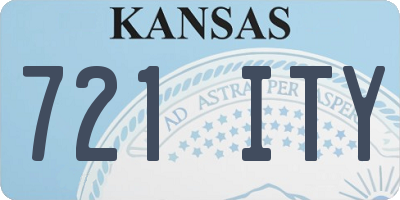 KS license plate 721ITY