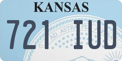 KS license plate 721IUD