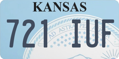 KS license plate 721IUF