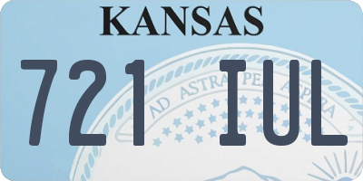 KS license plate 721IUL