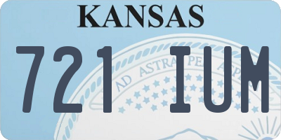 KS license plate 721IUM