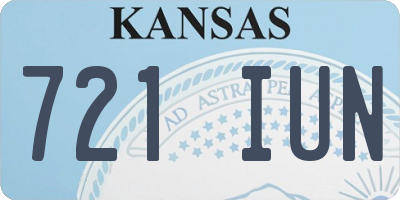 KS license plate 721IUN