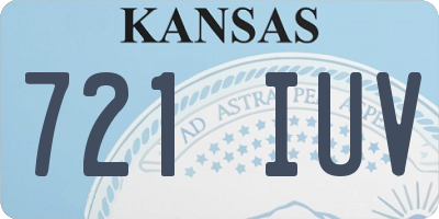 KS license plate 721IUV