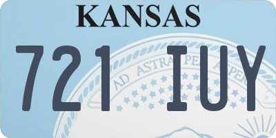 KS license plate 721IUY