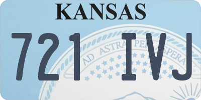 KS license plate 721IVJ