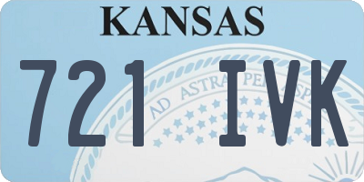 KS license plate 721IVK