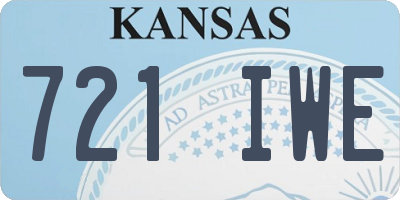 KS license plate 721IWE