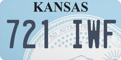 KS license plate 721IWF