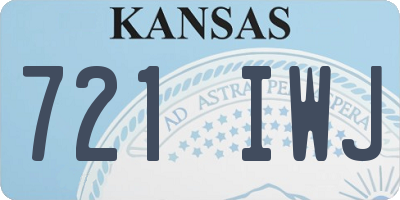 KS license plate 721IWJ