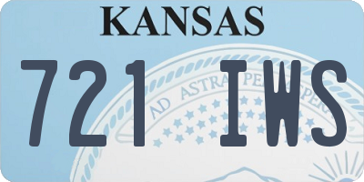 KS license plate 721IWS