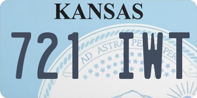 KS license plate 721IWT