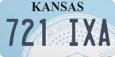 KS license plate 721IXA