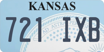 KS license plate 721IXB