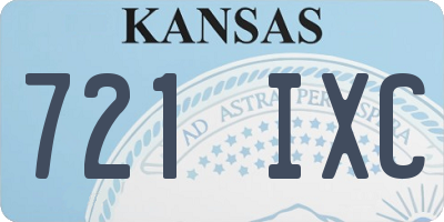 KS license plate 721IXC