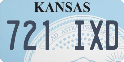KS license plate 721IXD